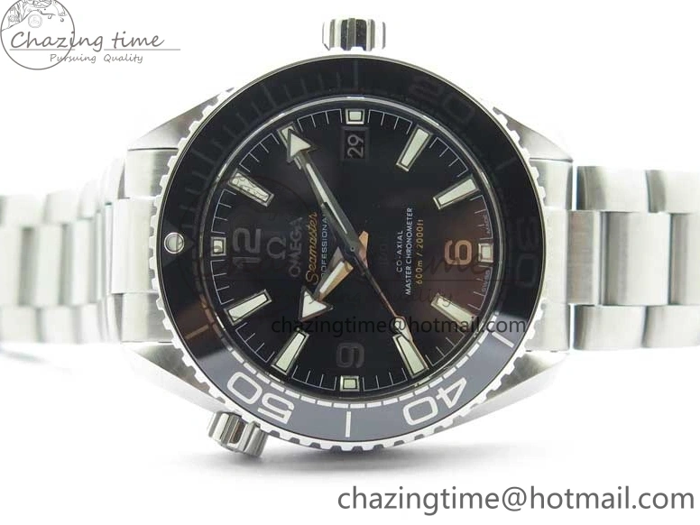 0109 Planet Ocean 39.5mm Black Ceramic Bezel SS VSF 1:1 Best Edition Black Dial on SS Bracelet A Stretchable 7890